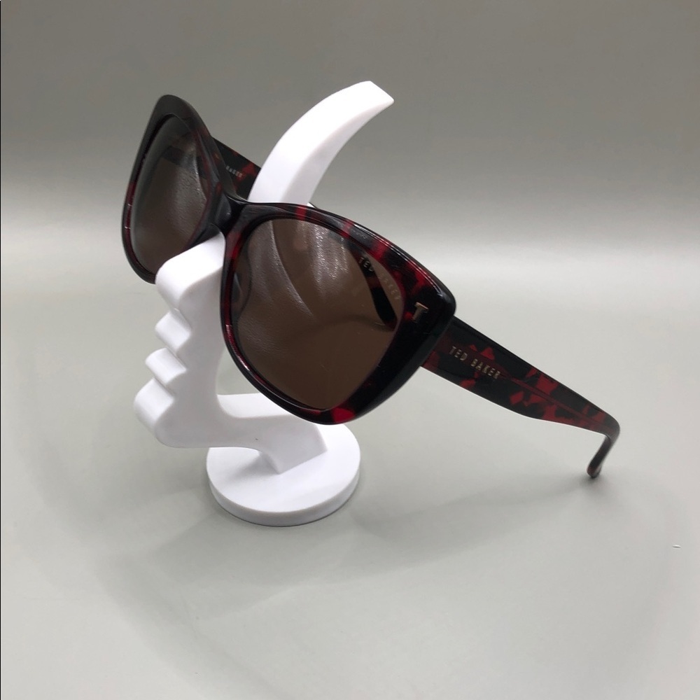 Ted Baker B566 red black tortoise frame sunglasses cat eye designer.